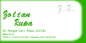 zoltan rupa business card